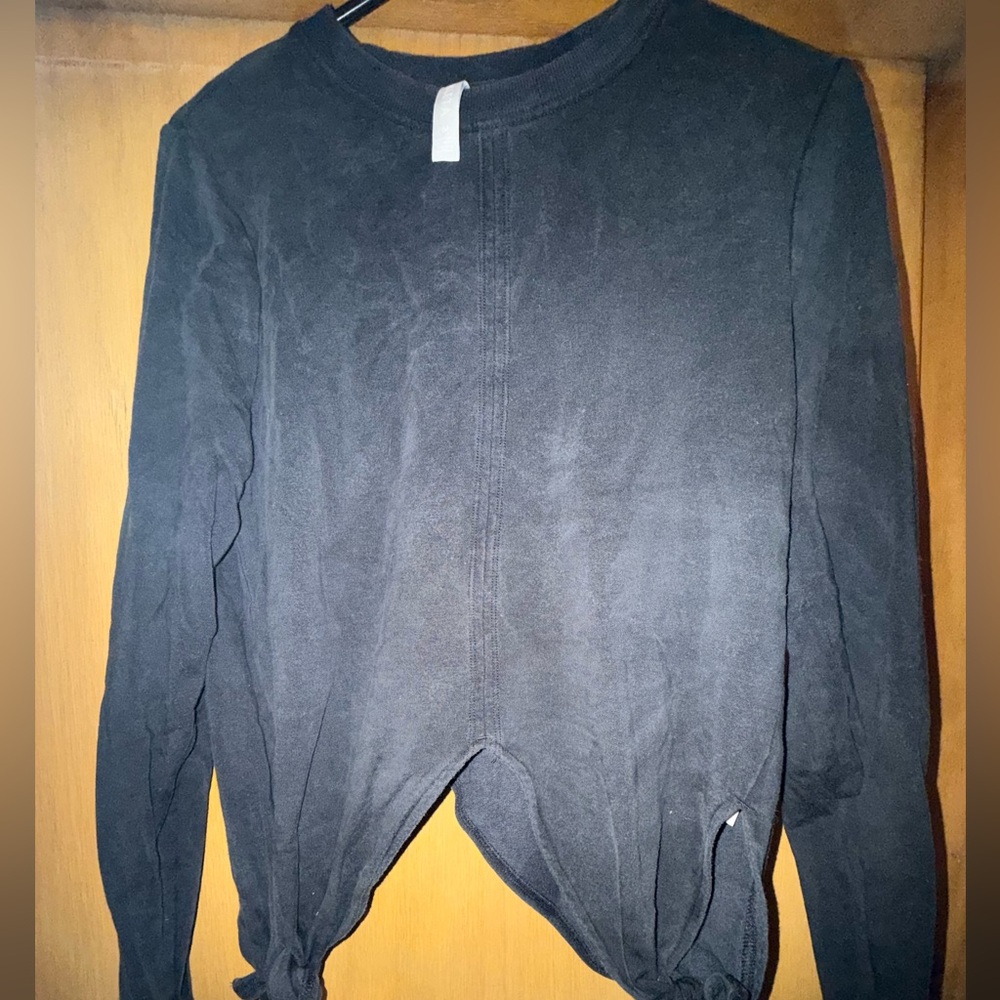 Athleta Charcoal Long Sleeve Top